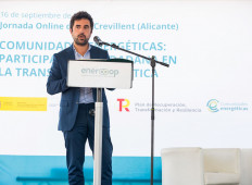 Alejandro Dorado, consejero de Sostenibilidad y Transición Ecológica del Gobierno de la Rioja, durante su intervención
