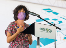 Cristina Alonso, responsable del área de Justicia Climática y Energía de Amigos de la tierra, durante su intervención