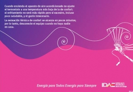 Poster divided horizontally into two parts, purple at the top and pink at the bottom, with text and a moon and stars in white