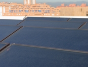 Instalación Solar Térmica EMV Jacobeo. Placas Solar Térmica Fondo ciudad