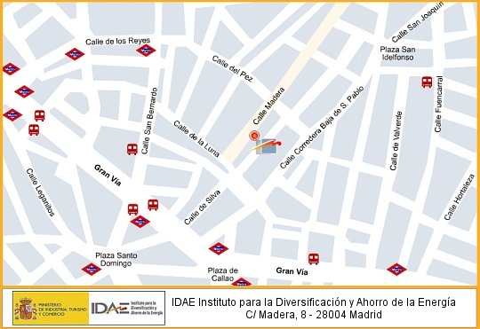 Presentación visual de la ubicación del Instituto (mapa de una zona de Madrid)