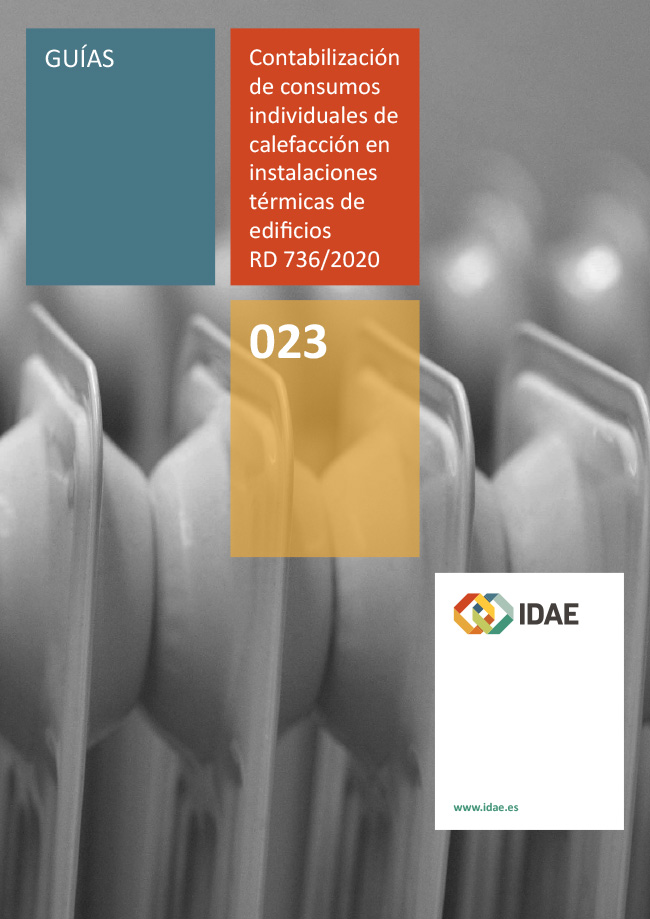 Cover Guía Técnica. Contabilización de consumos individuales de calefacción en instalaciones térmicas de edificios RD 736/2020