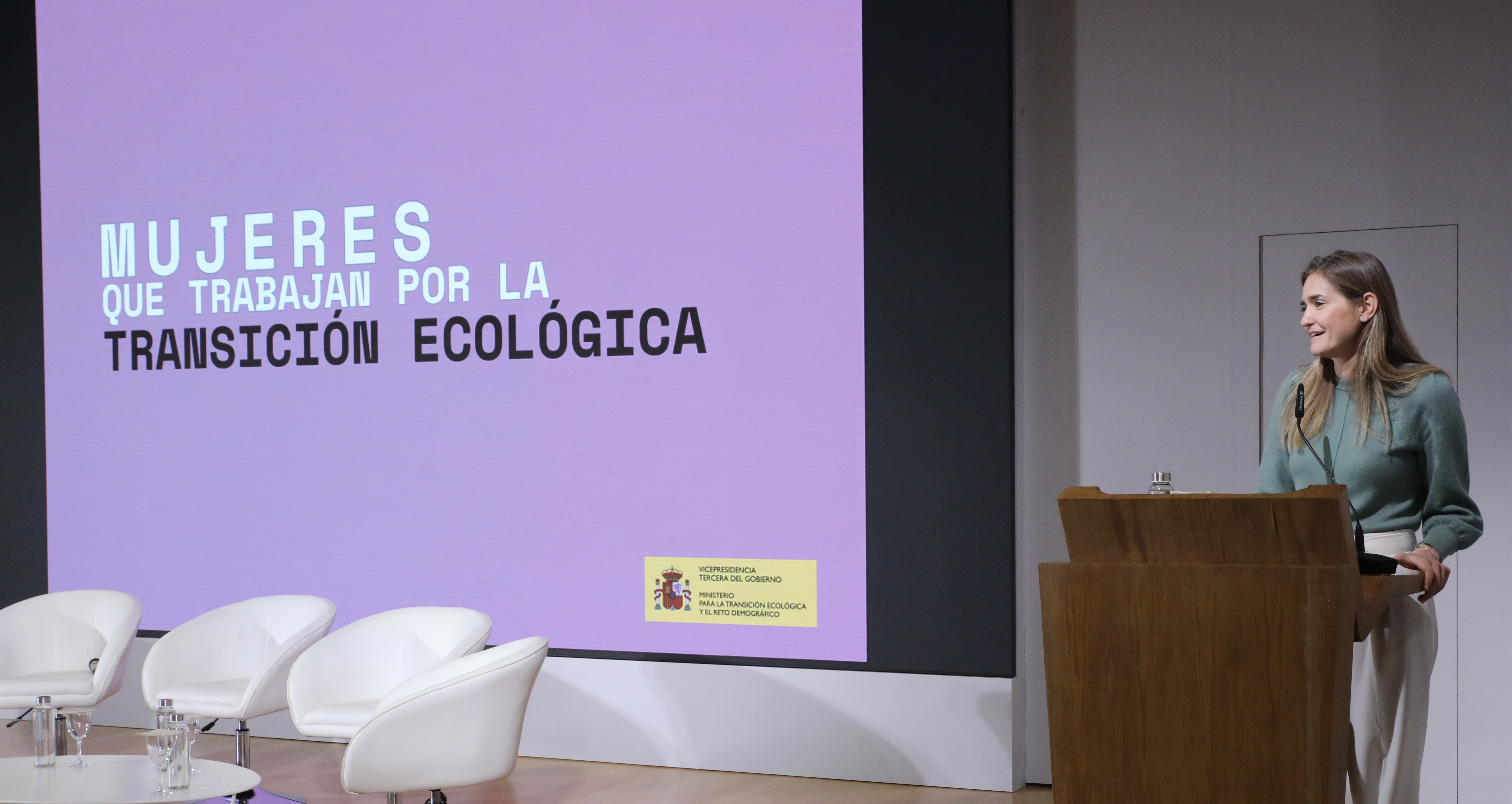 Sara Aagesen, en la...