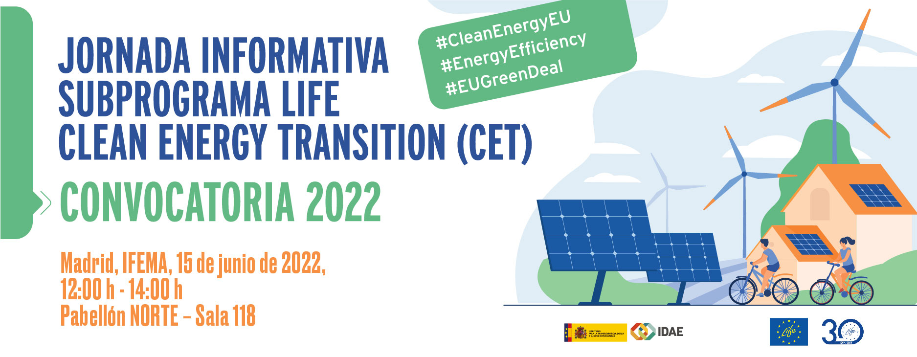 Jornada Informativa Subprograma LIFE – Clean Energy Transition (CET). Convocatoria 2022