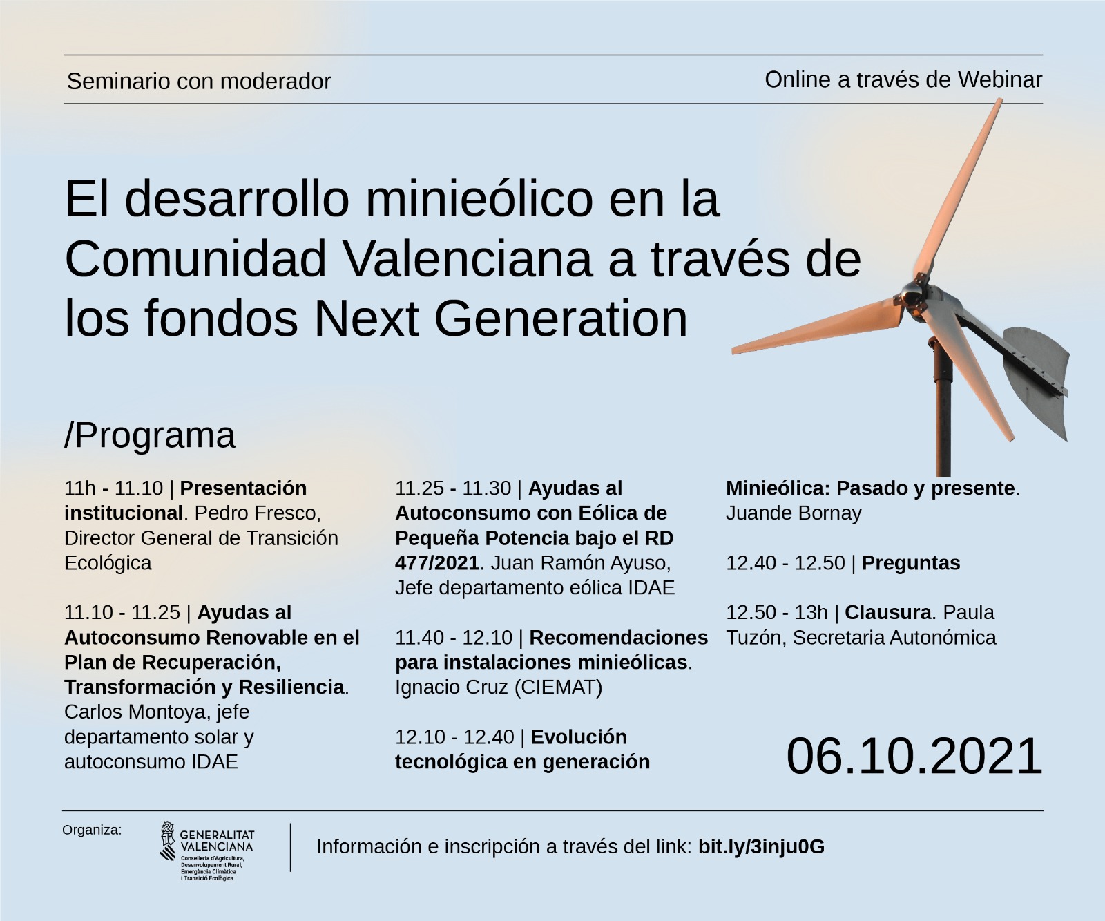 El desarrollo minieólico en la comunidad Valenciana a través de los fondos Next Generation