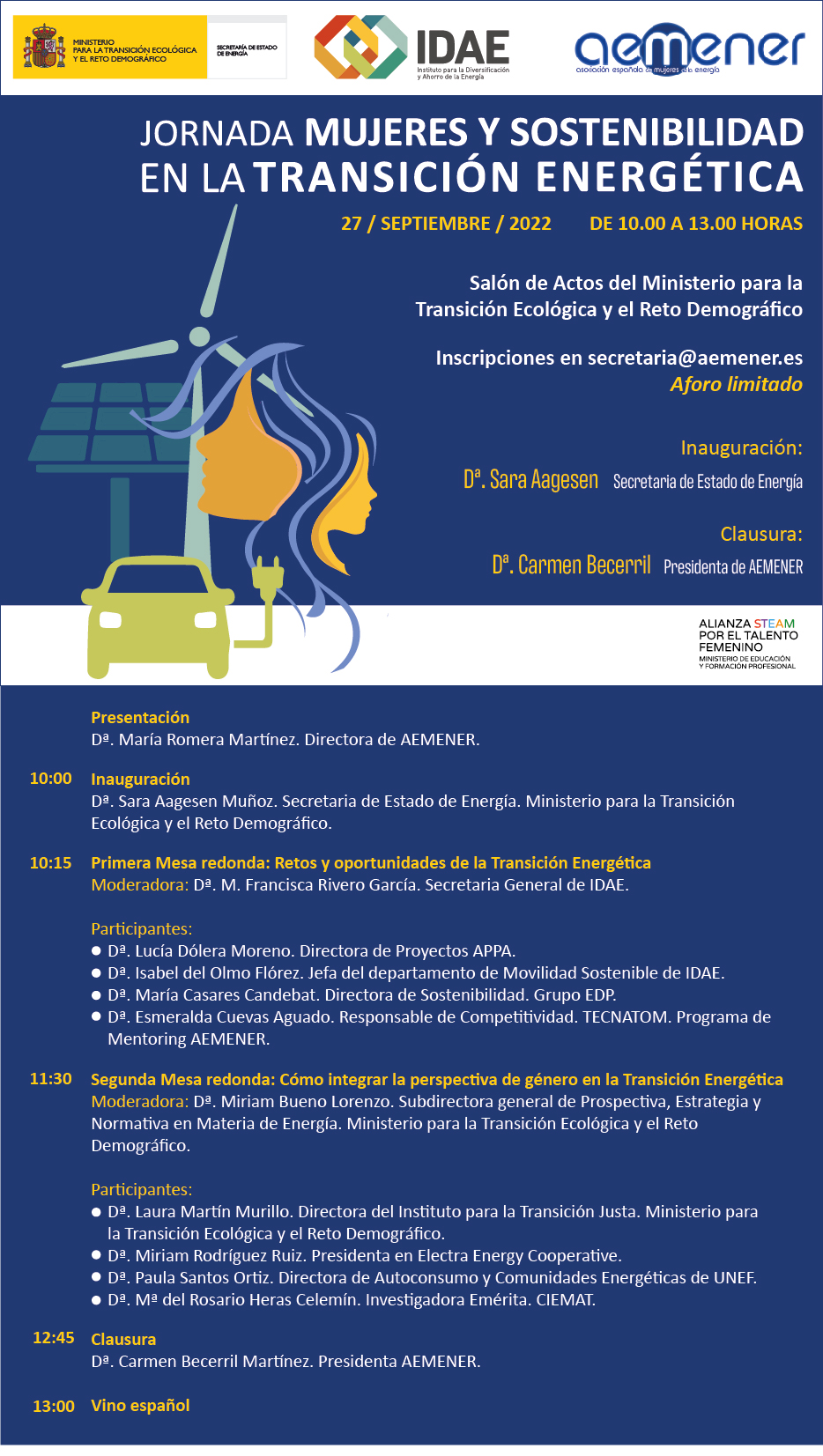 Jornada Mujeres y sostenibilidad en la transición energética