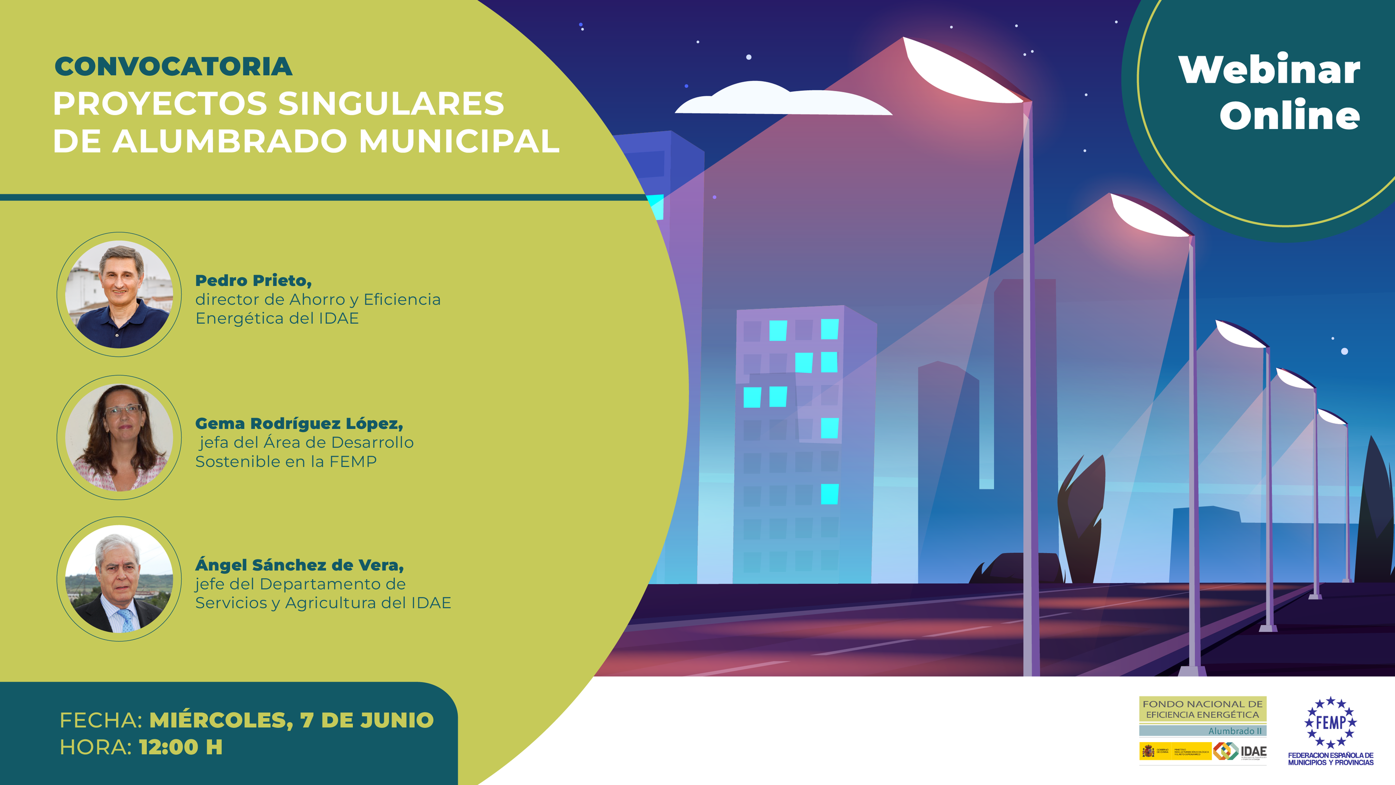 Webinar Online: Convocatoria Proyectos Singulares de Alumbrado Municipal