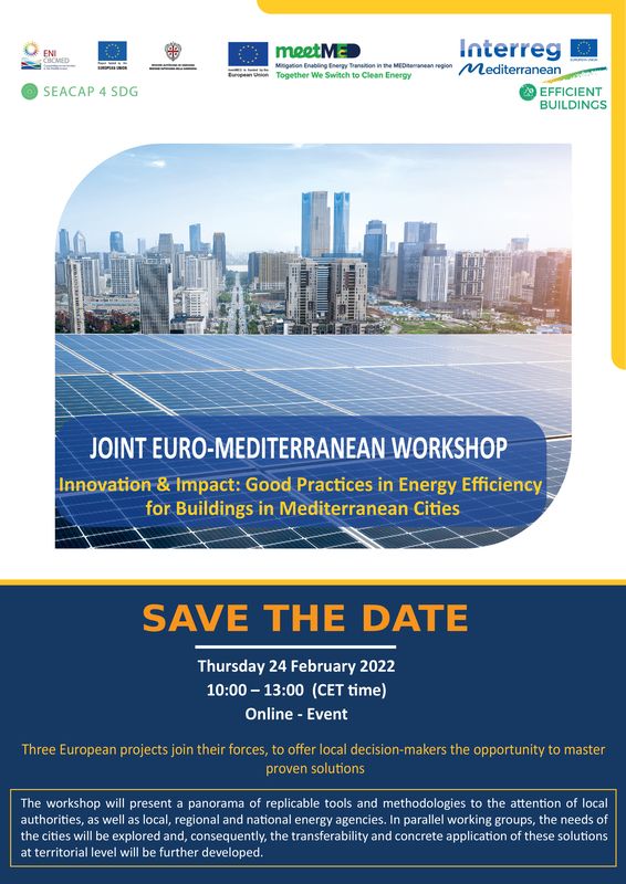 "Innovation & Impact: Good practices in energy efficiency for buildings in Mediterranean cities".